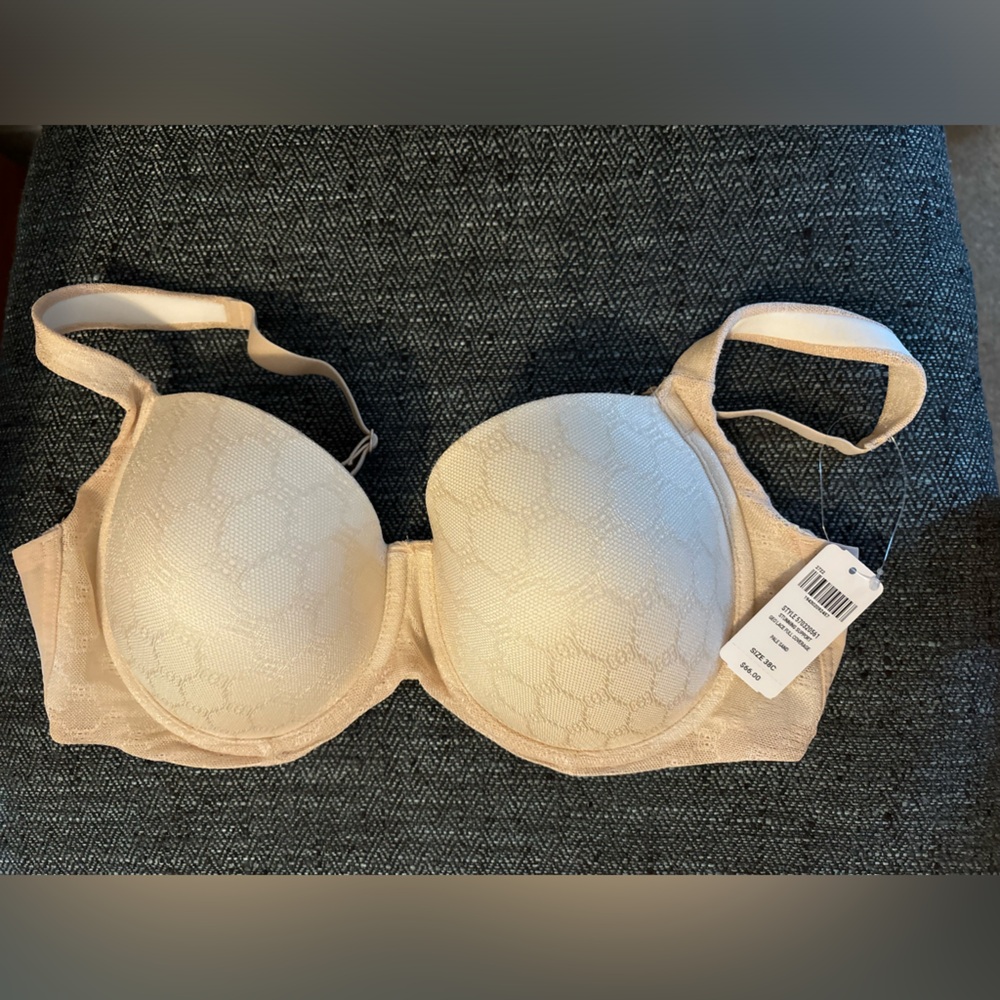 Soma Stunning Support Geo Lace Full Coverage Bra Size 38C NWT